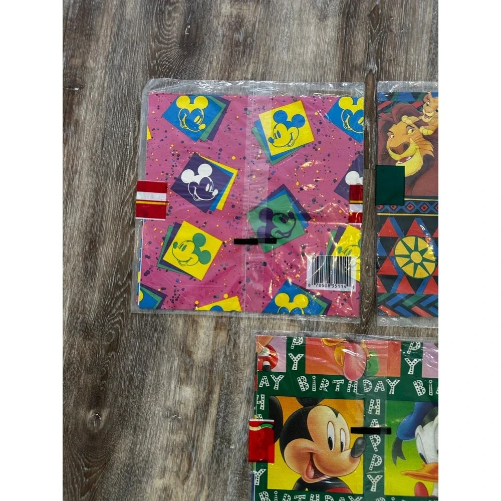 Vintage Lion King Gift Birthday Wrap Disney USA 30 X 20 Mickey Mouse New